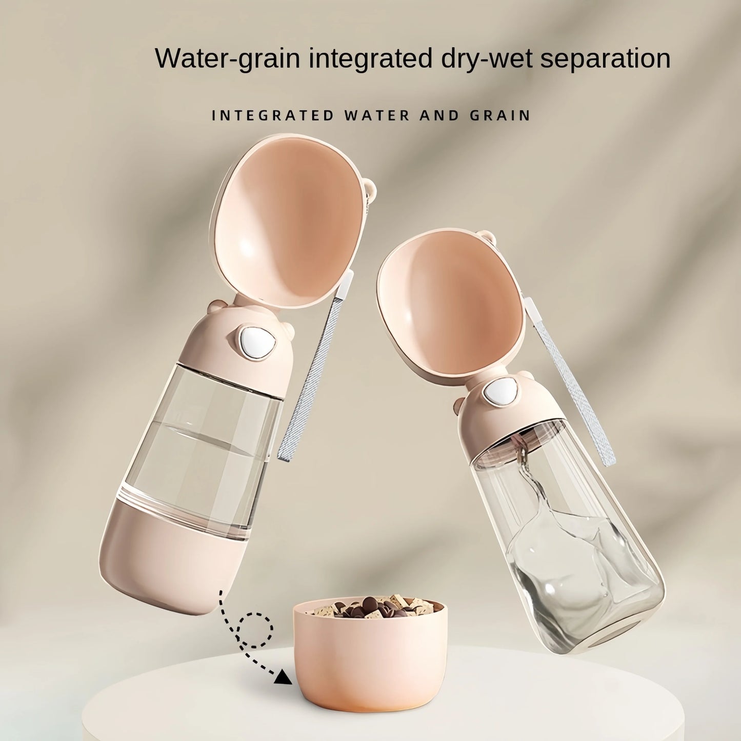 Portable Water Bowl Portable Food Grade Material Dog Cat Travel Pet Water Cup Bottle With Food Dispenser Pet Dog Supplies