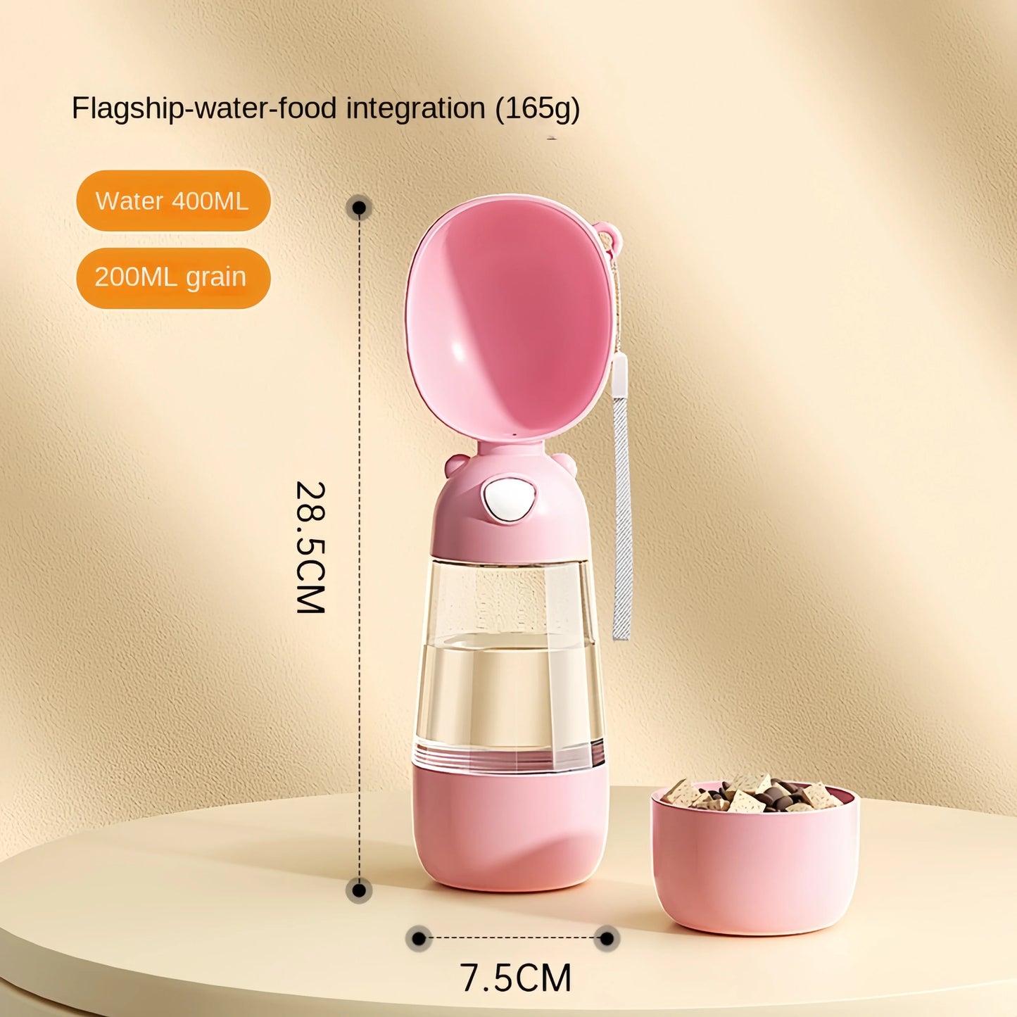 Portable Water Bowl Portable Food Grade Material Dog Cat Travel Pet Water Cup Bottle With Food Dispenser Pet Dog Supplies