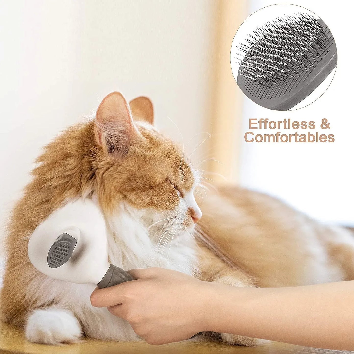 Self-Cleaning Pet Hair Remover Brush – Grooming Tool for Dogs and Cats