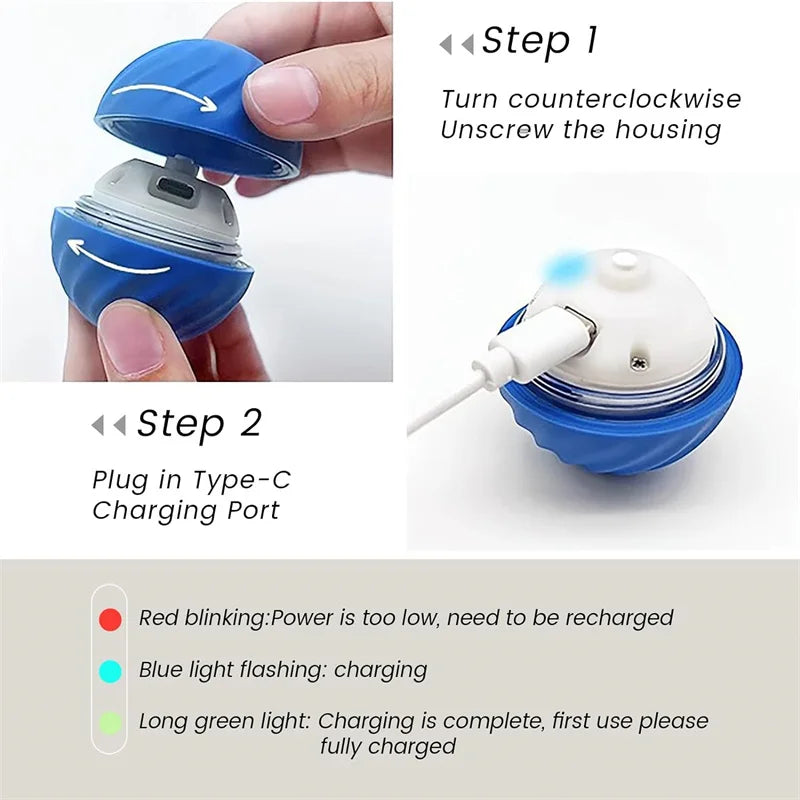 Smart Dog Toy Ball – Interactive USB Rechargeable Moving Pet Toy