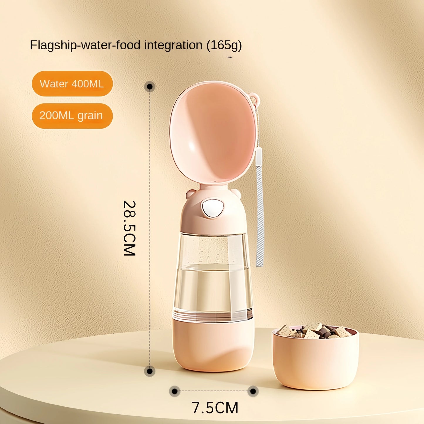 Portable Water Bowl Portable Food Grade Material Dog Cat Travel Pet Water Cup Bottle With Food Dispenser Pet Dog Supplies