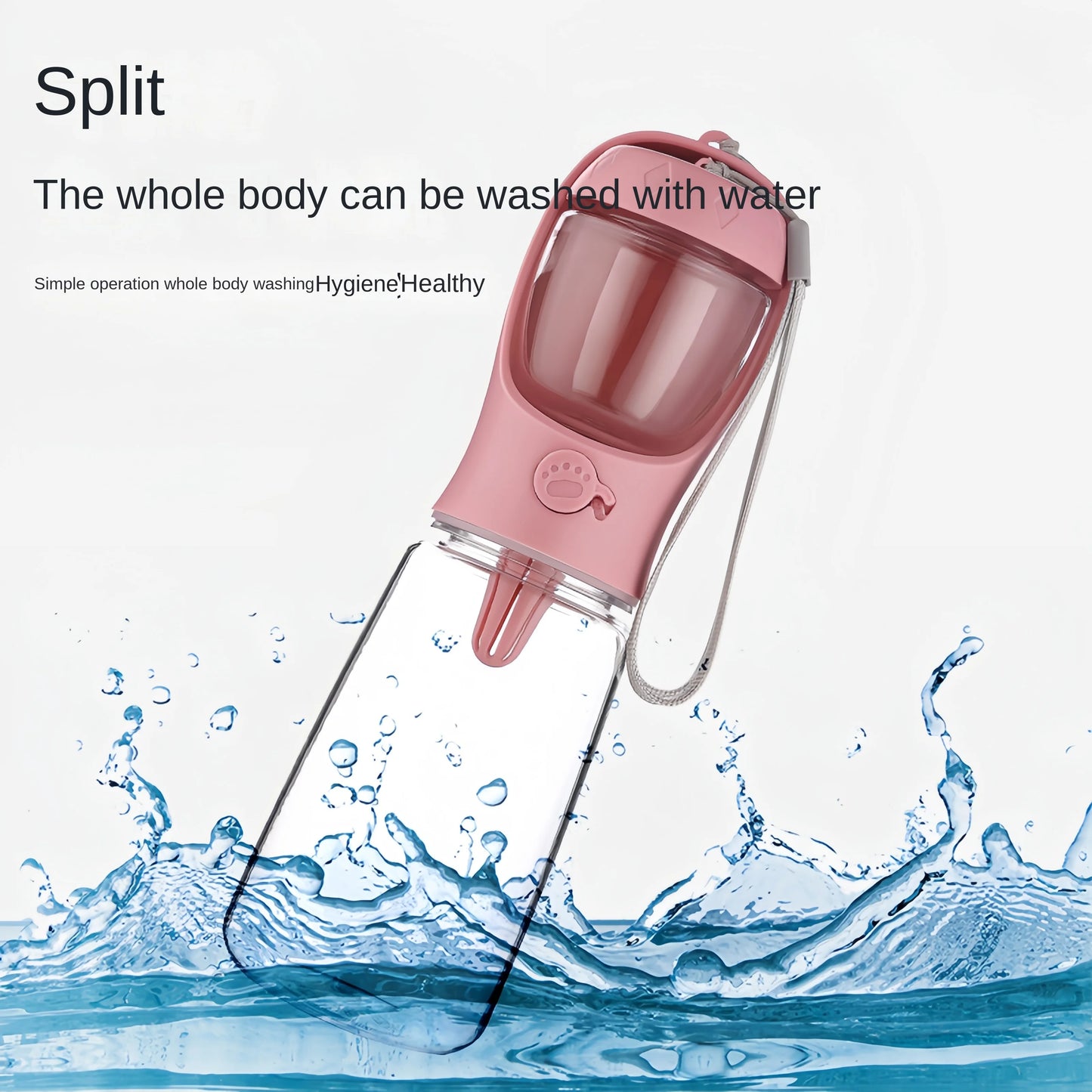 Portable Pet Feeding and Watering Supplies Portable Food Grade Material Dog Travel Pet Water Cup Bottle With Food Dispenser
