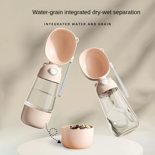 Portable Water Bowl Portable Food Grade Material Dog Cat Travel Pet Water Cup Bottle With Food Dispenser Pet Dog Supplies