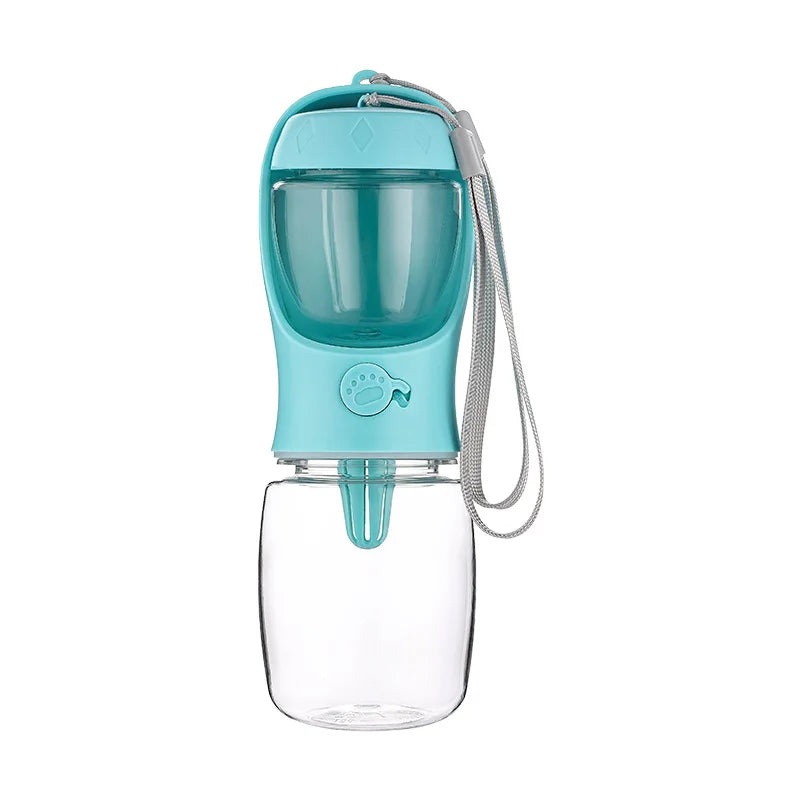 Portable Pet Feeding and Watering Supplies Portable Food Grade Material Dog Travel Pet Water Cup Bottle With Food Dispenser